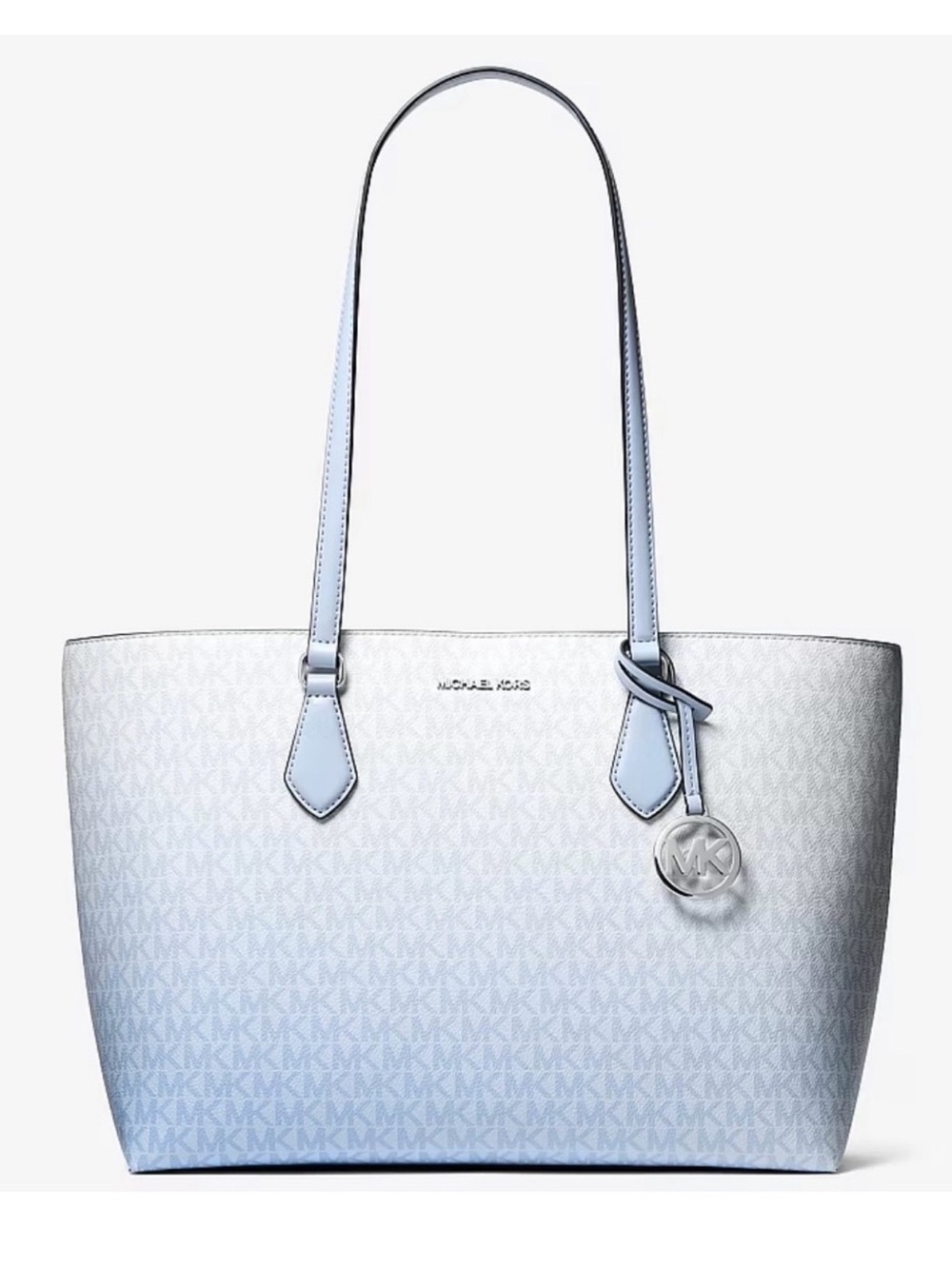 MICHAEL KORS Sheila Large
Ombre Signature Logo Tote Bag Pale Ocean